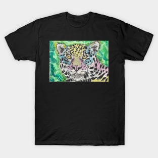 Colorful abstract Leopard cat T-Shirt